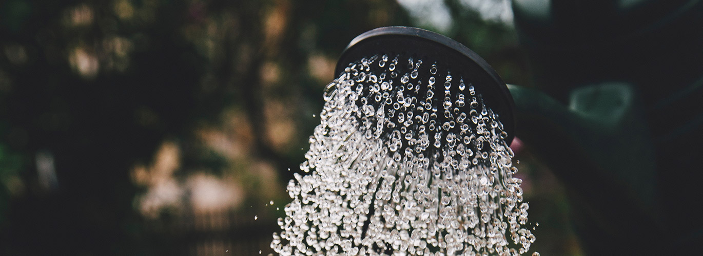 Sproeien in de tuin met een vast beregeningssysteem